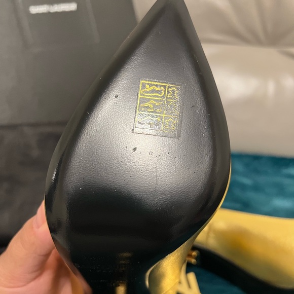 YSL Saint Laurent Opyum Gold 110mm Heels sz 36 - Picture 2 of 10